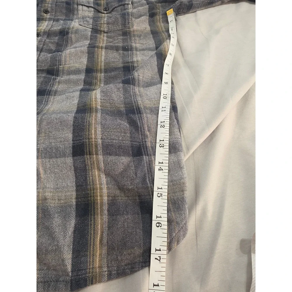 True Religion Mens Grey Plaid Western Flannel Shirt M40002AR8 M